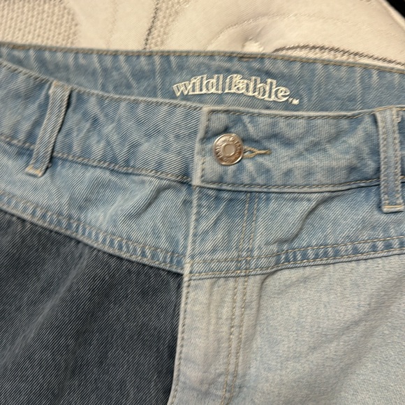 Denim color block skirt - Picture 3 of 4